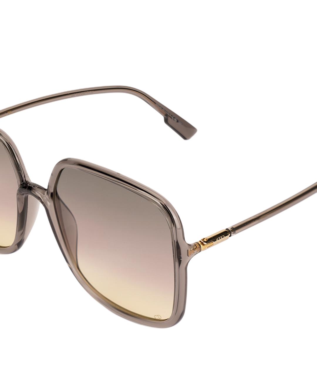 CHRISTIAN DIOR Серые пластиковые солнцезащитные очки, фото 4