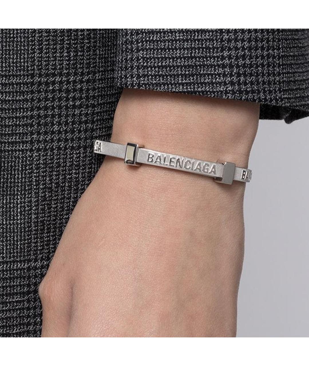 BALENCIAGA Серебрянный серебряный браслет, фото 4