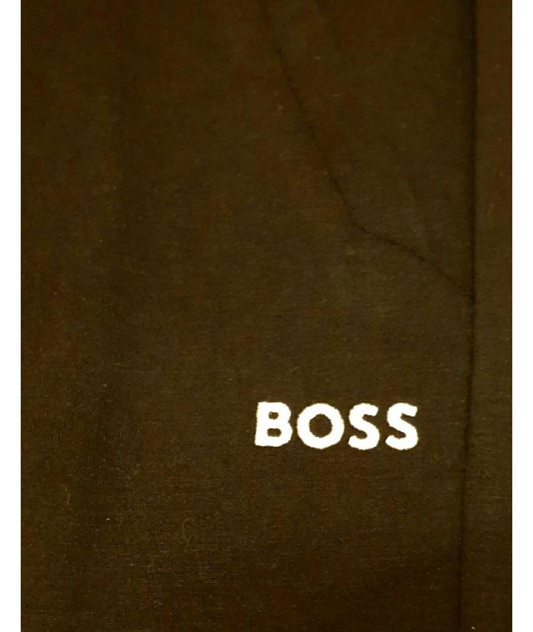 HUGO BOSS Черные хлопко-эластановые повседневные брюки, фото 6