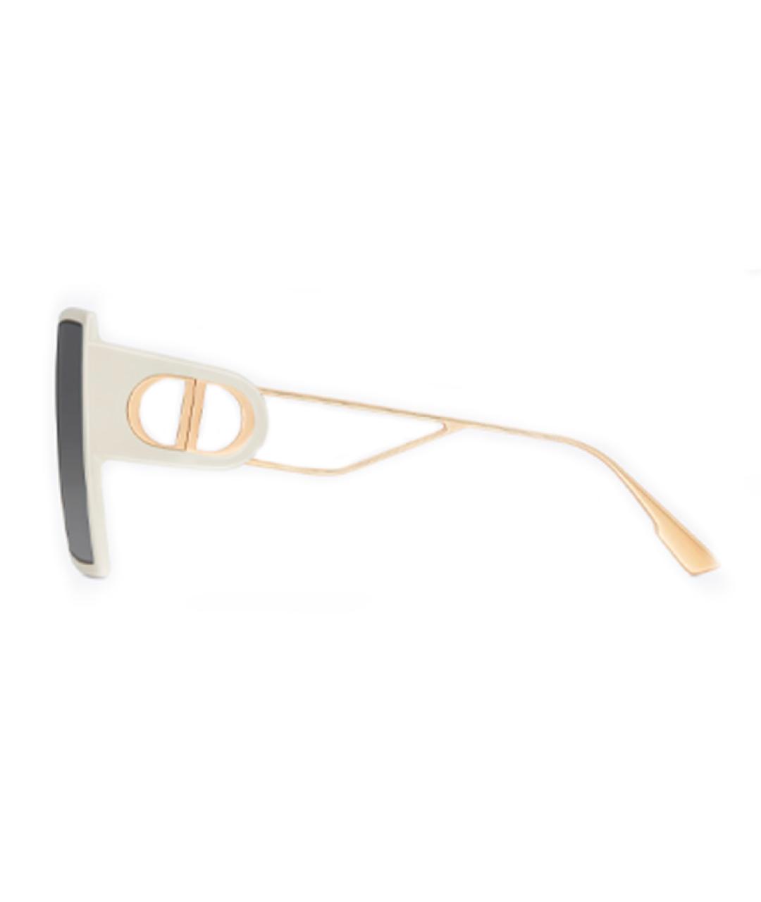 CHRISTIAN DIOR Белые пластиковые солнцезащитные очки, фото 2