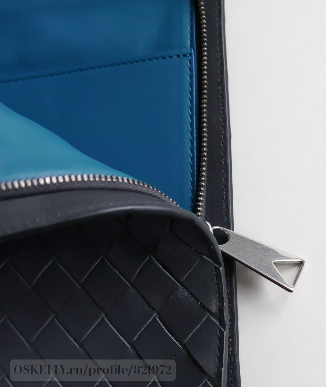 BOTTEGA VENETA Черная кожаная папка для документов, фото 5