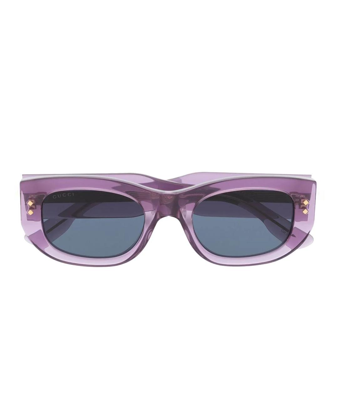GUCCI Фиолетовые пластиковые солнцезащитные очки, фото 2