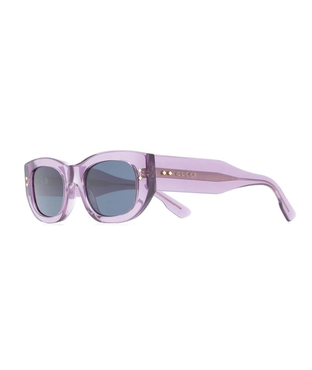 GUCCI Фиолетовые пластиковые солнцезащитные очки, фото 1