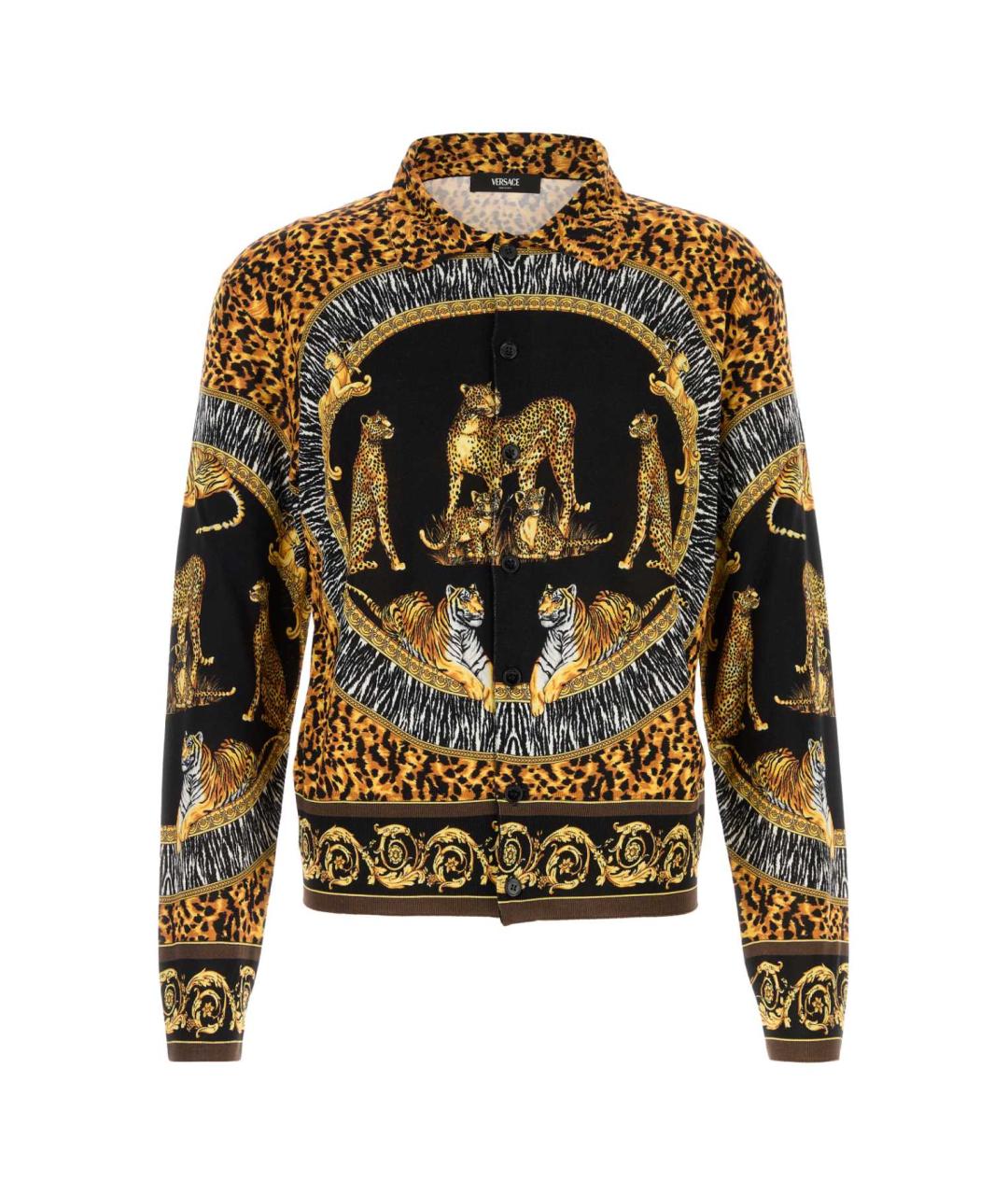 VERSACE Мульти шелковый джемпер / свитер, фото 1