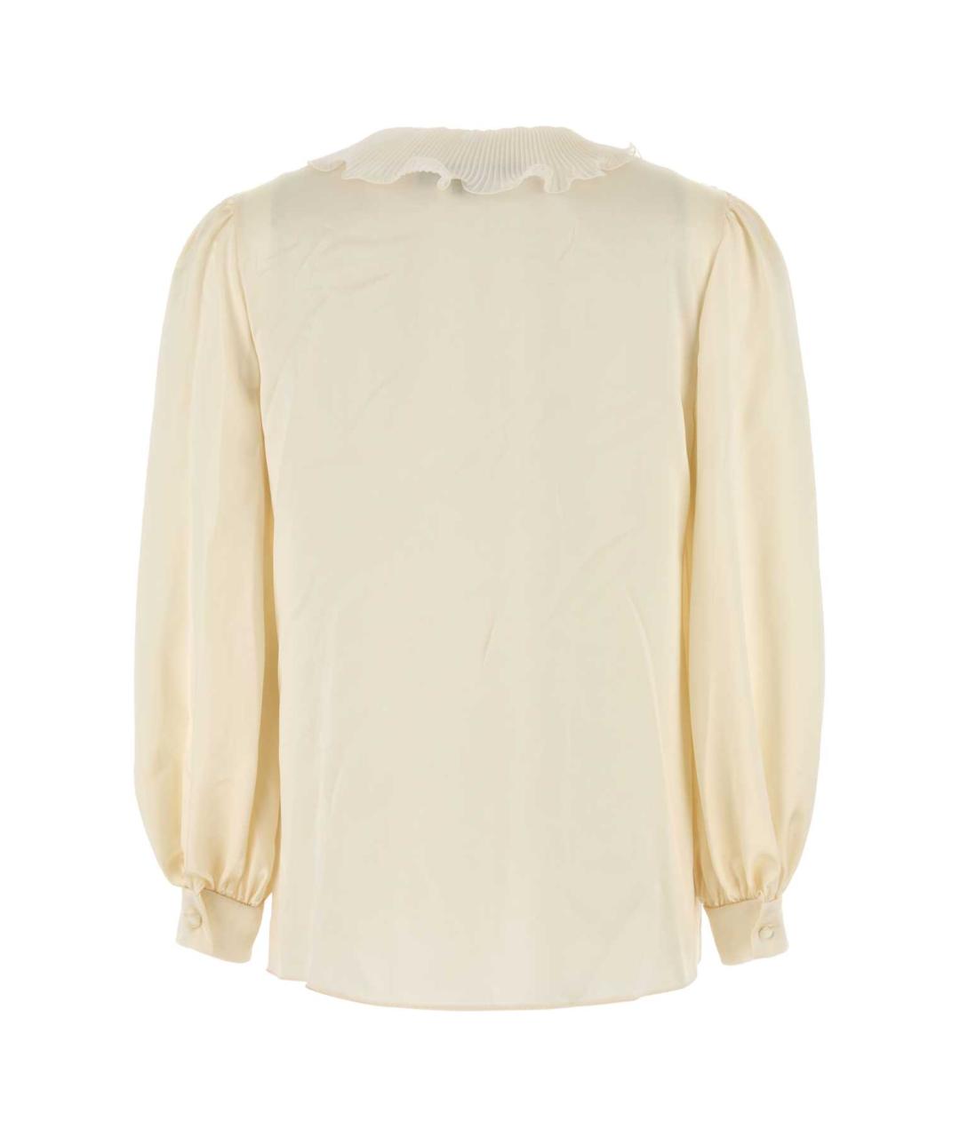 VALENTINO Бежевая шелковая блузы, фото 2