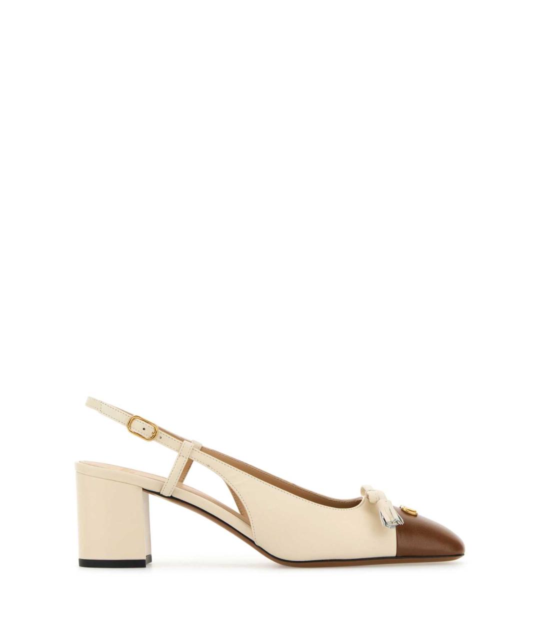 VALENTINO Бежевые кожаные туфли, фото 1