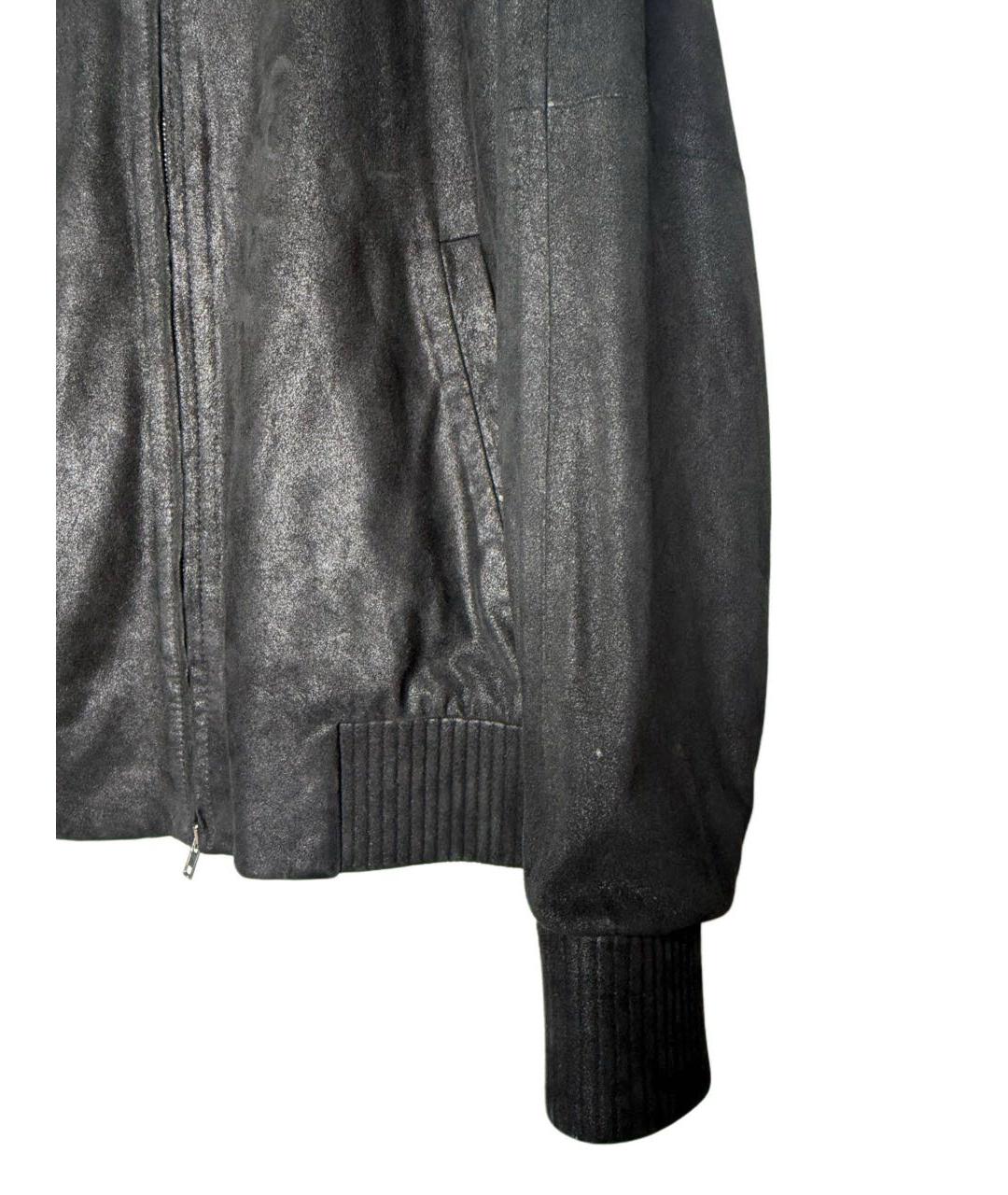 MAISON MARGIELA Черная кожаная куртка, фото 4