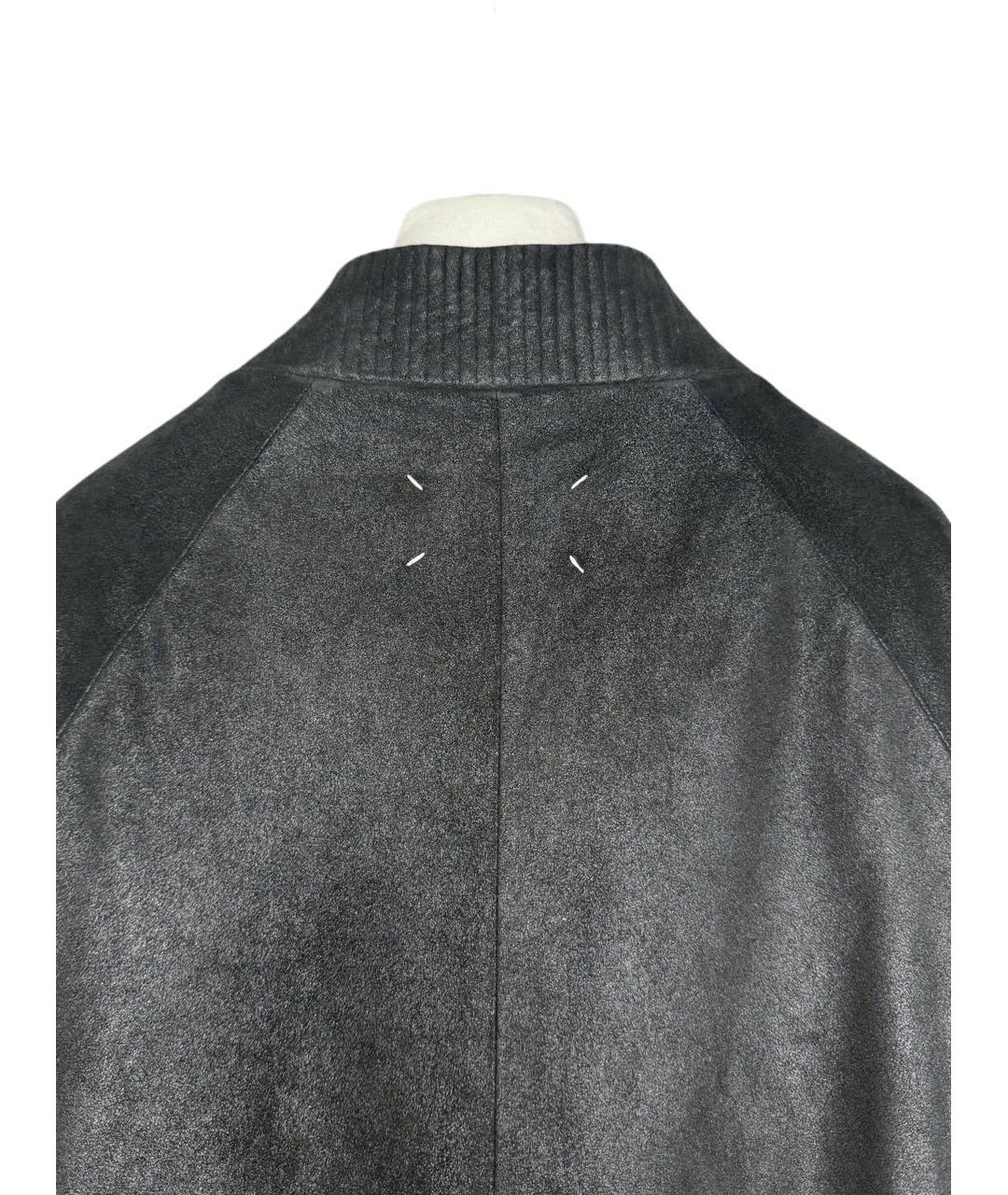 MAISON MARGIELA Черная кожаная куртка, фото 3