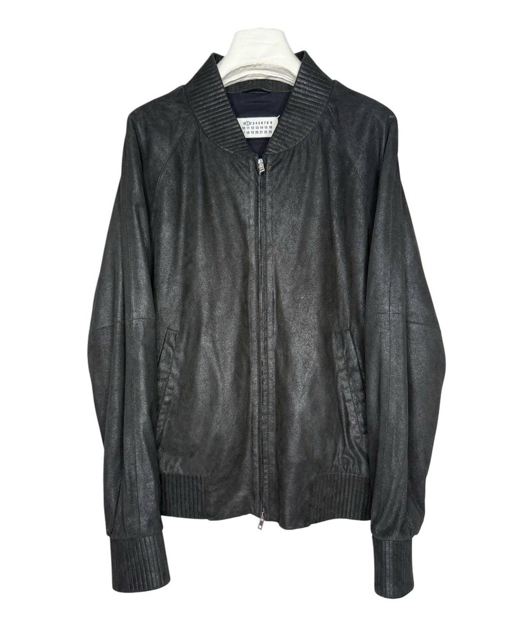 MAISON MARGIELA Черная кожаная куртка, фото 9