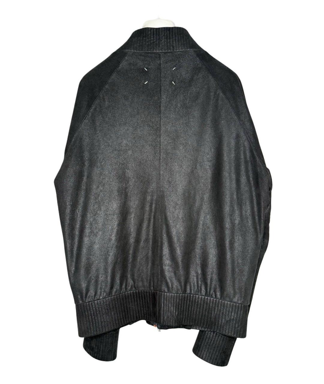 MAISON MARGIELA Черная кожаная куртка, фото 2