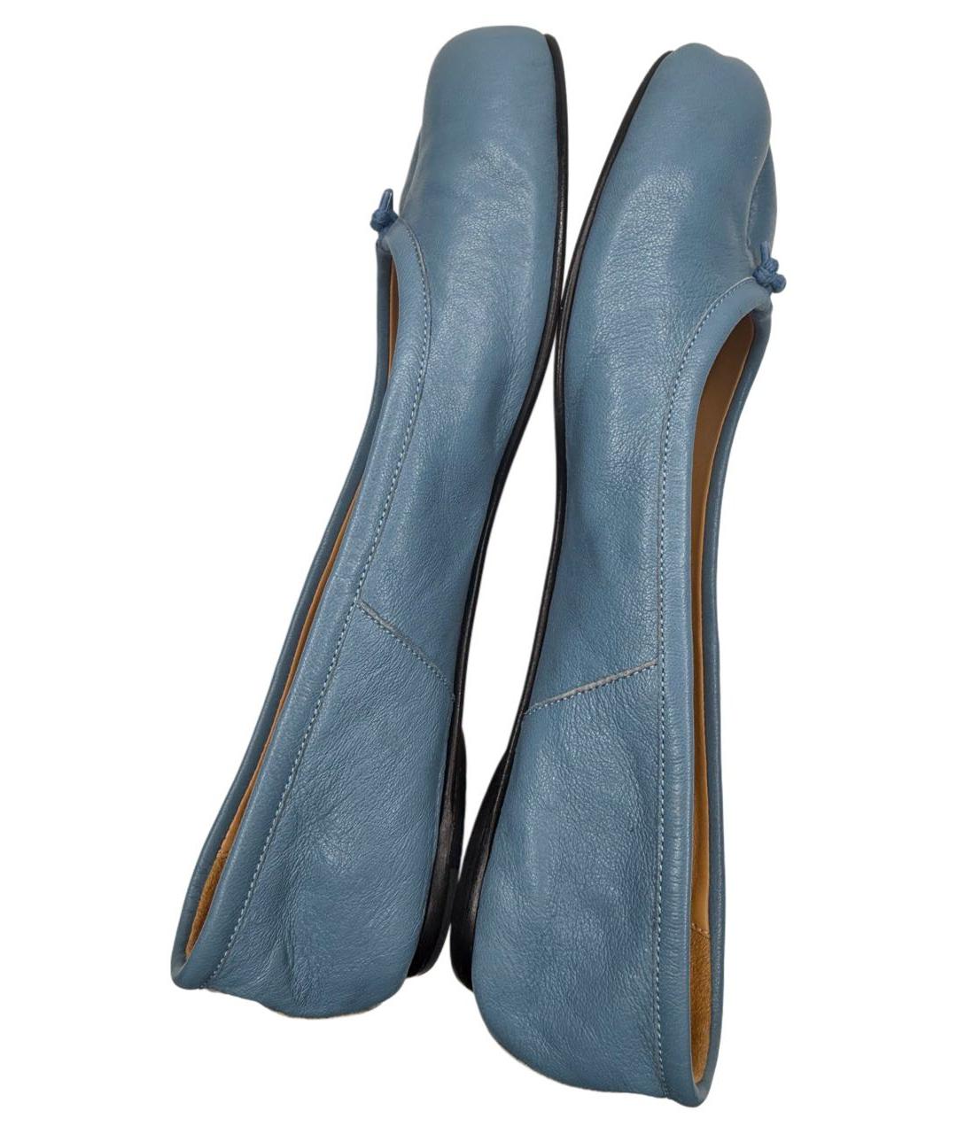 MAISON MARGIELA Синие кожаные балетки, фото 5