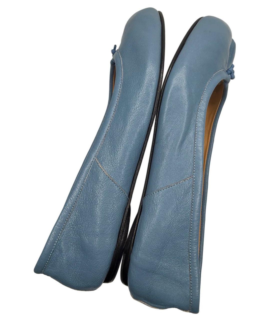 MAISON MARGIELA Синие кожаные балетки, фото 6