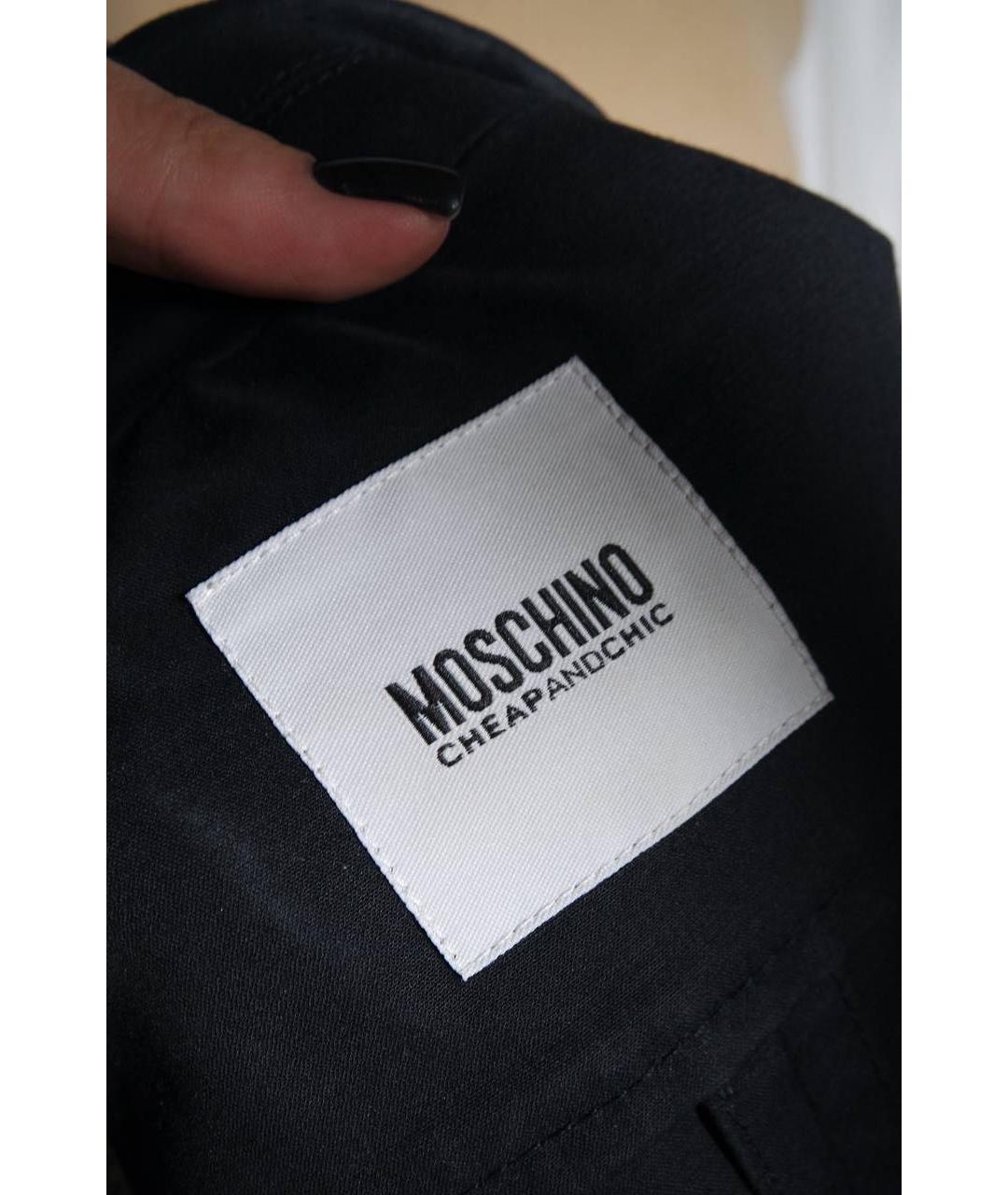 MOSCHINO Черный хлопковый жилет, фото 3