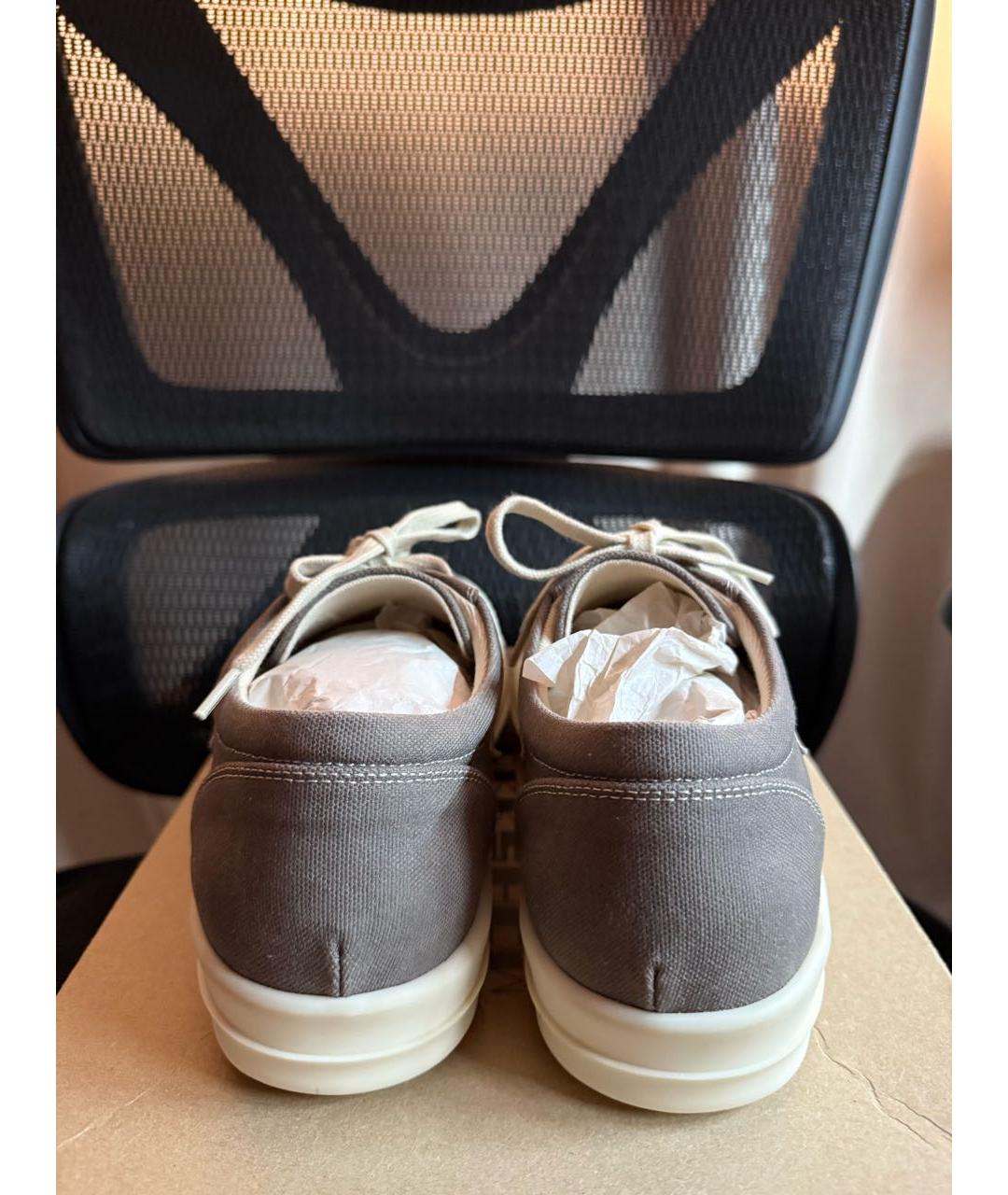 RICK OWENS DRKSHDW Коричневые низкие кроссовки / кеды, фото 5