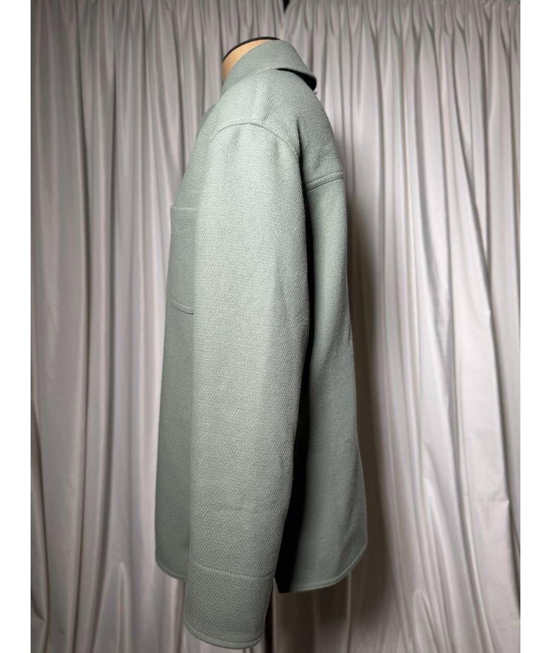 ACNE STUDIOS Зеленые шерстяное пальто, фото 7