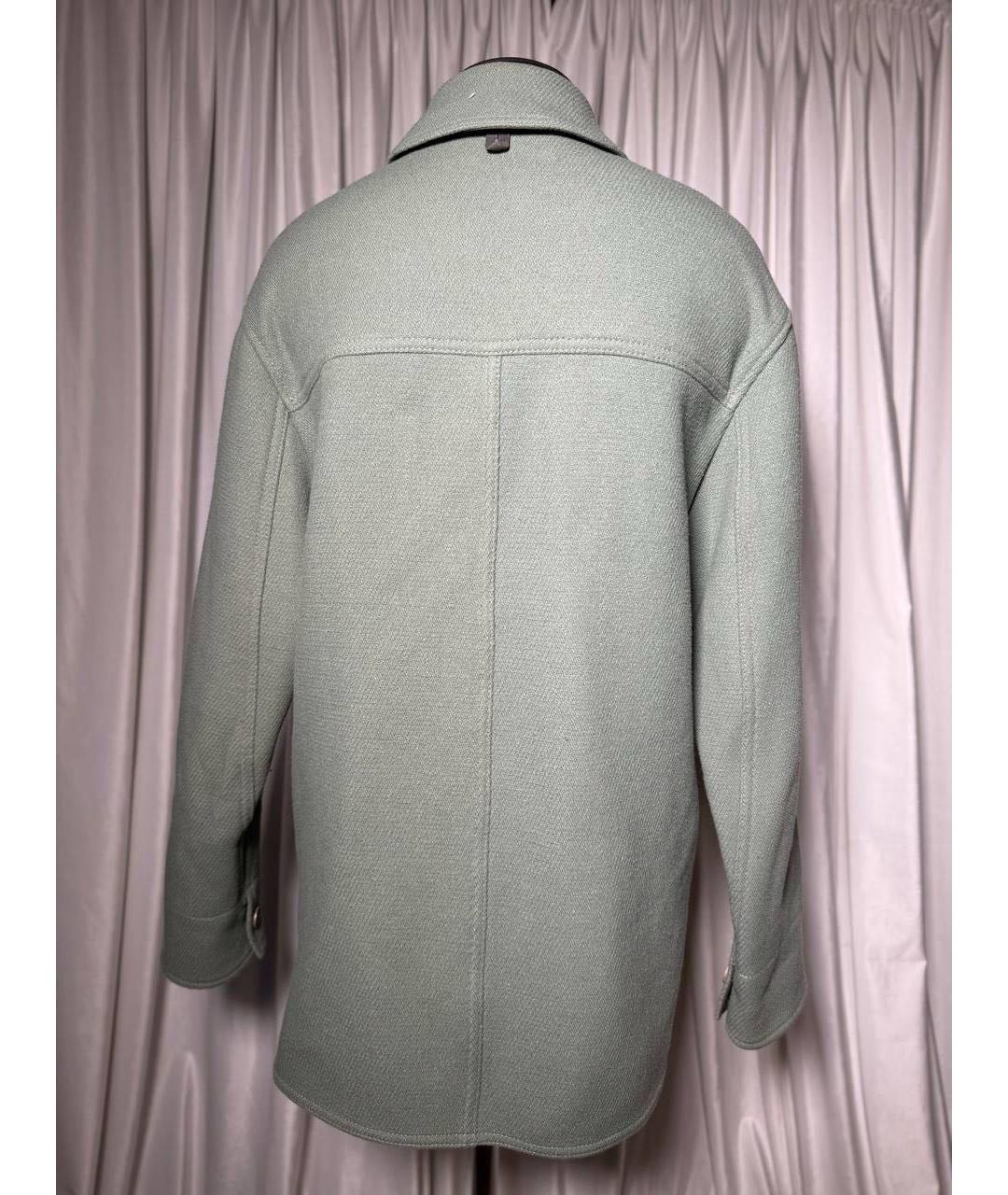 ACNE STUDIOS Зеленые шерстяное пальто, фото 2