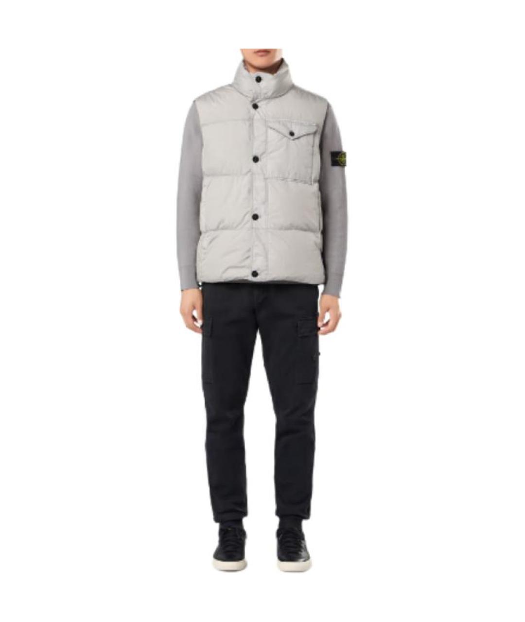 STONE ISLAND Серый жилет, фото 3