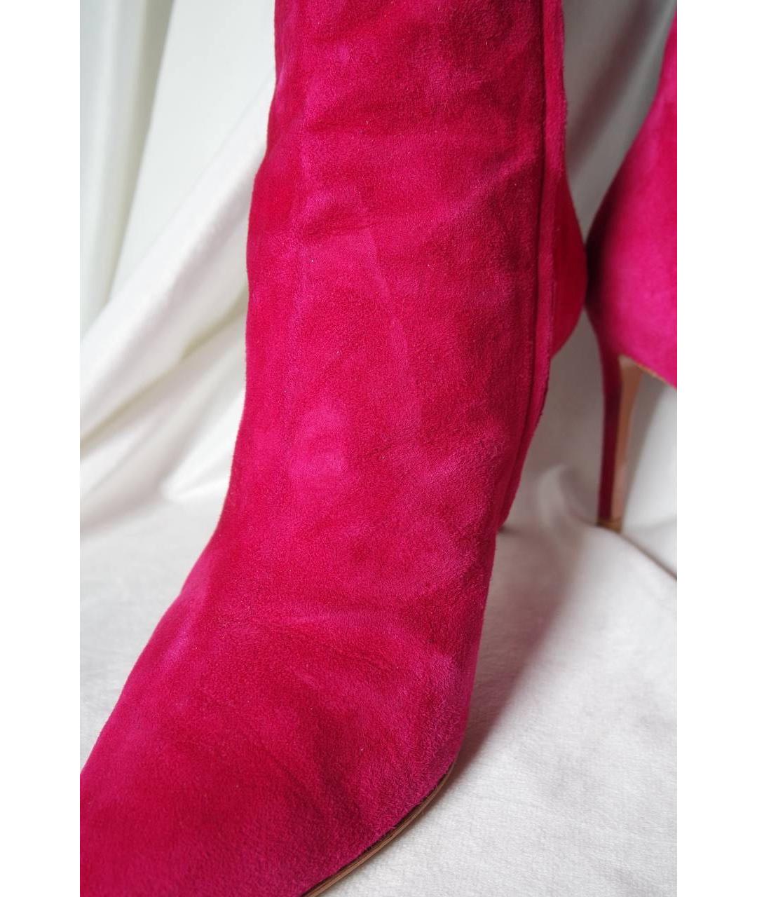 AQUAZZURA Фуксия замшевые ботильоны, фото 7