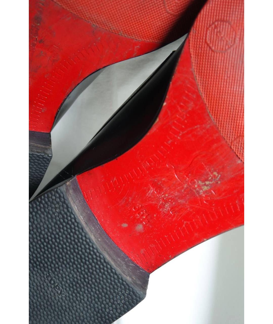 CHRISTIAN LOUBOUTIN Черные кожаные лоферы, фото 5