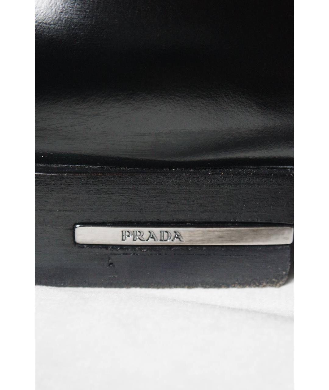 PRADA Черные кожаные низкие ботинки, фото 6