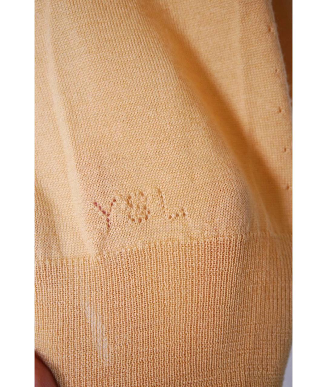 SAINT LAURENT Желтый шерстяной джемпер / свитер, фото 4