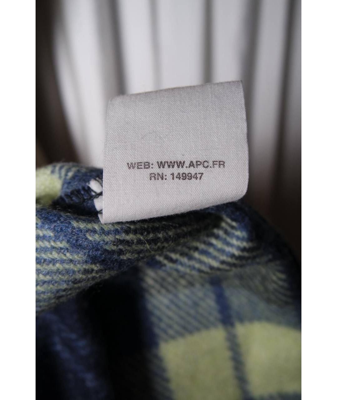 A.P.C. Синяя шерстяная кэжуал рубашка, фото 7