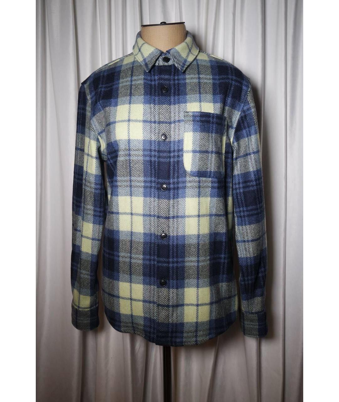 A.P.C. Синяя шерстяная кэжуал рубашка, фото 2