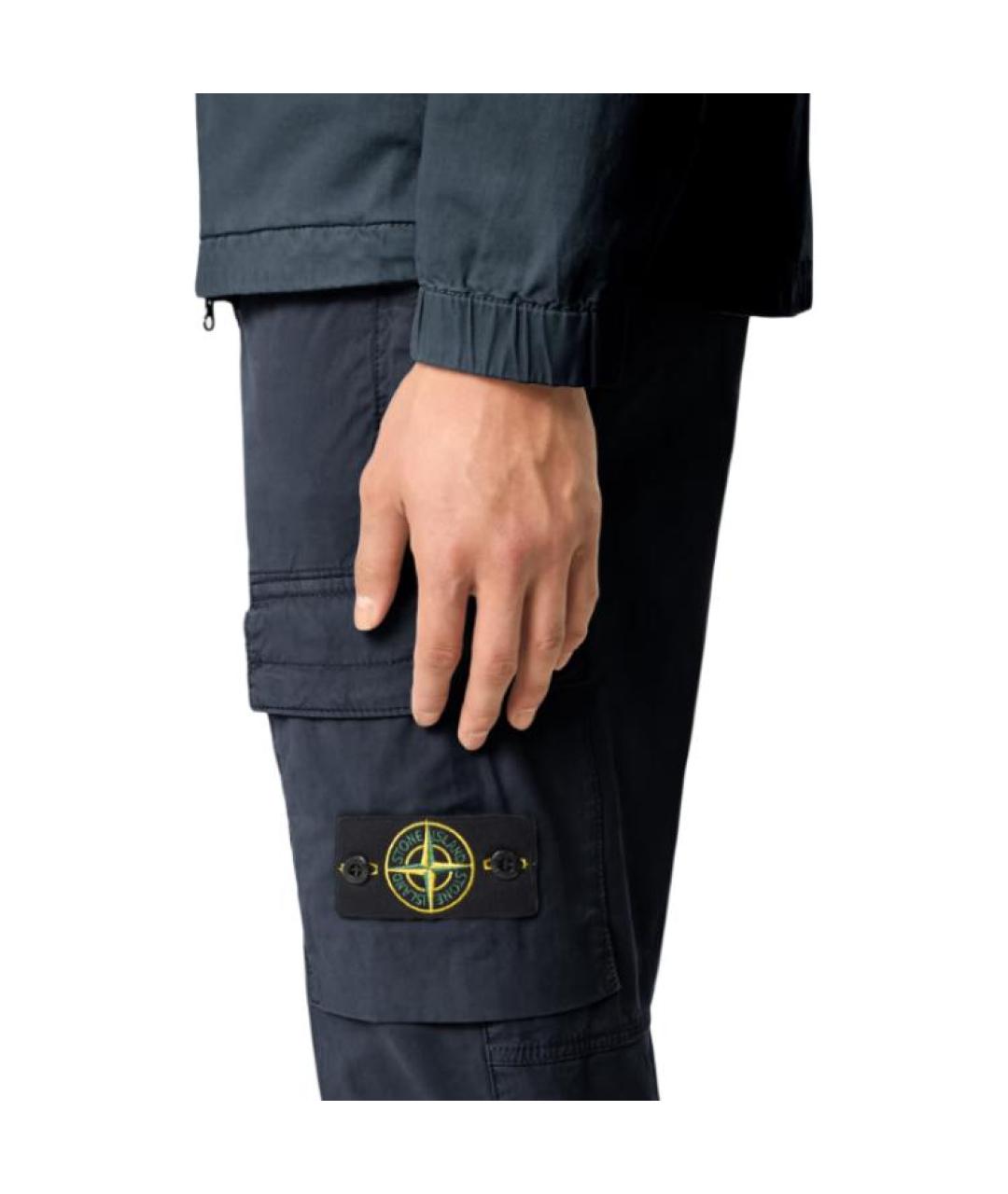 STONE ISLAND Темно-синие повседневные брюки, фото 4