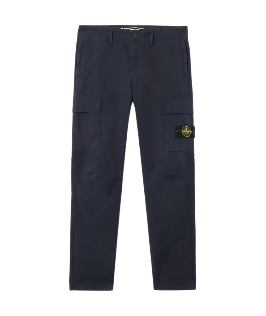 STONE ISLAND Темно-синие повседневные брюки, фото 1