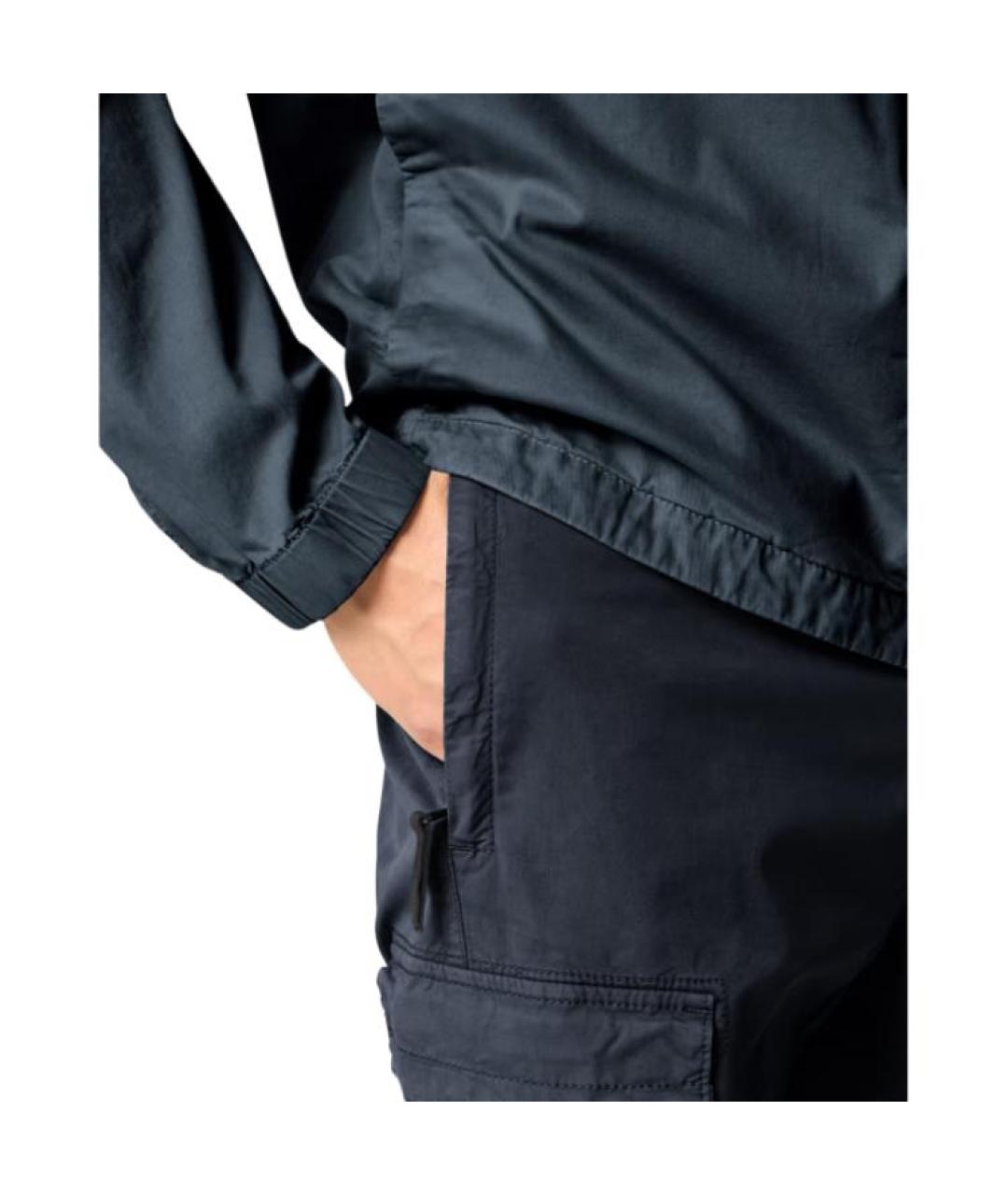 STONE ISLAND Темно-синие повседневные брюки, фото 3