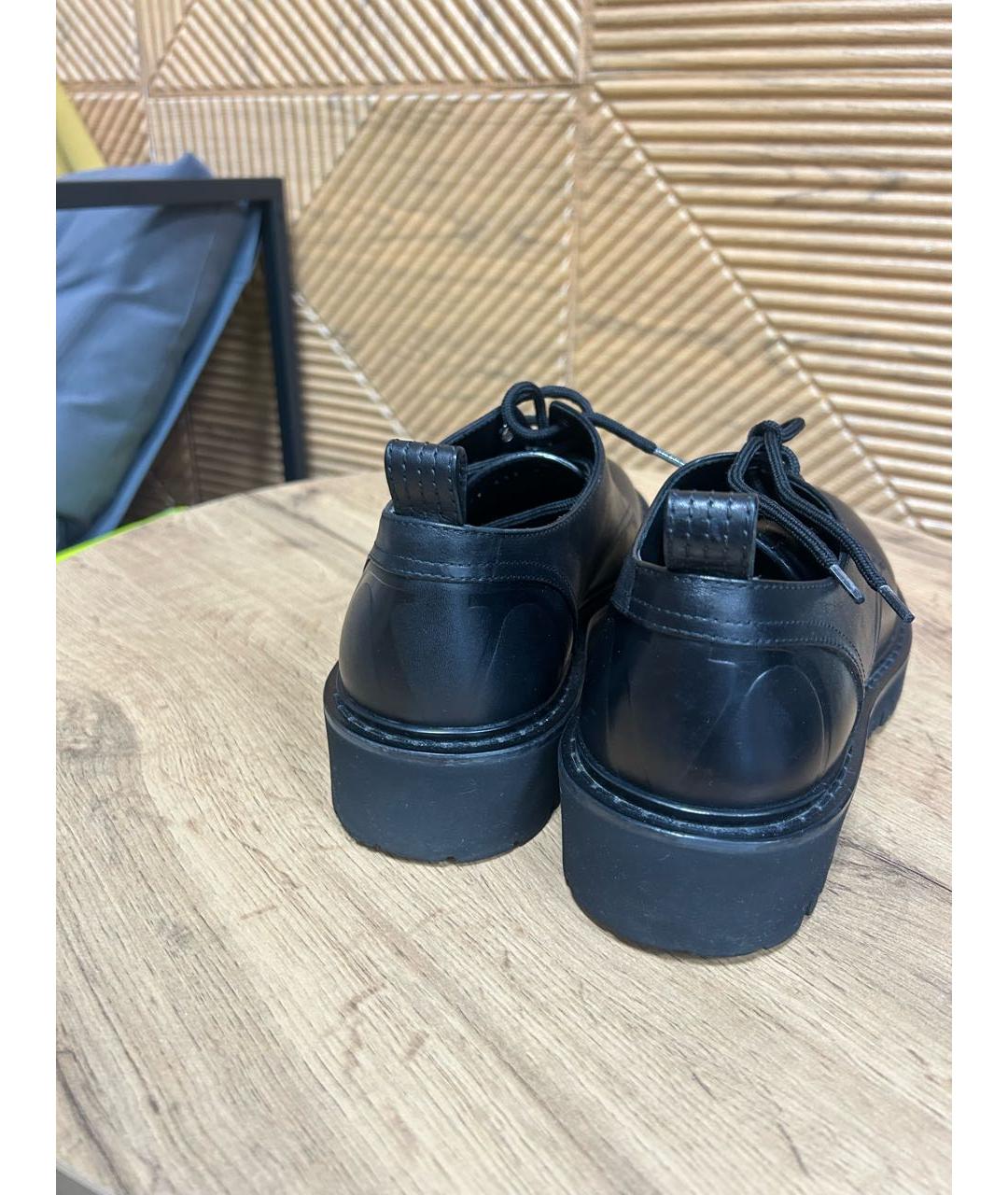 VALENTINO Черные кожаные брогги и оксфорды, фото 5