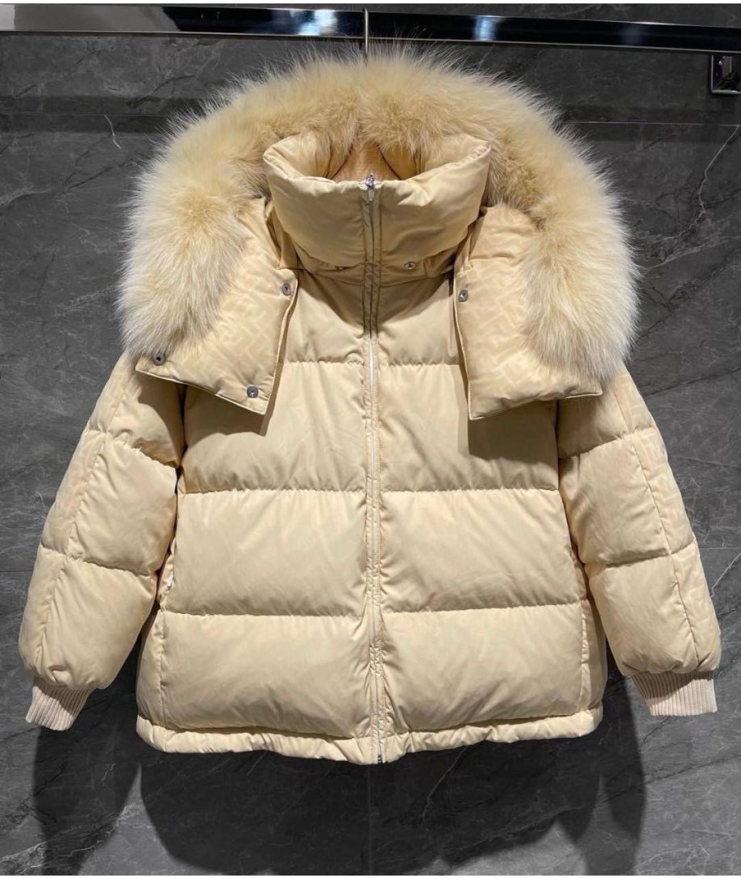 FENDI Желтый пуховик, фото 5