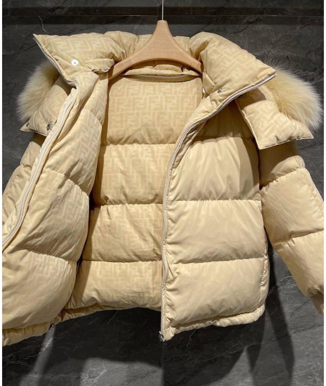 FENDI Желтый пуховик, фото 2