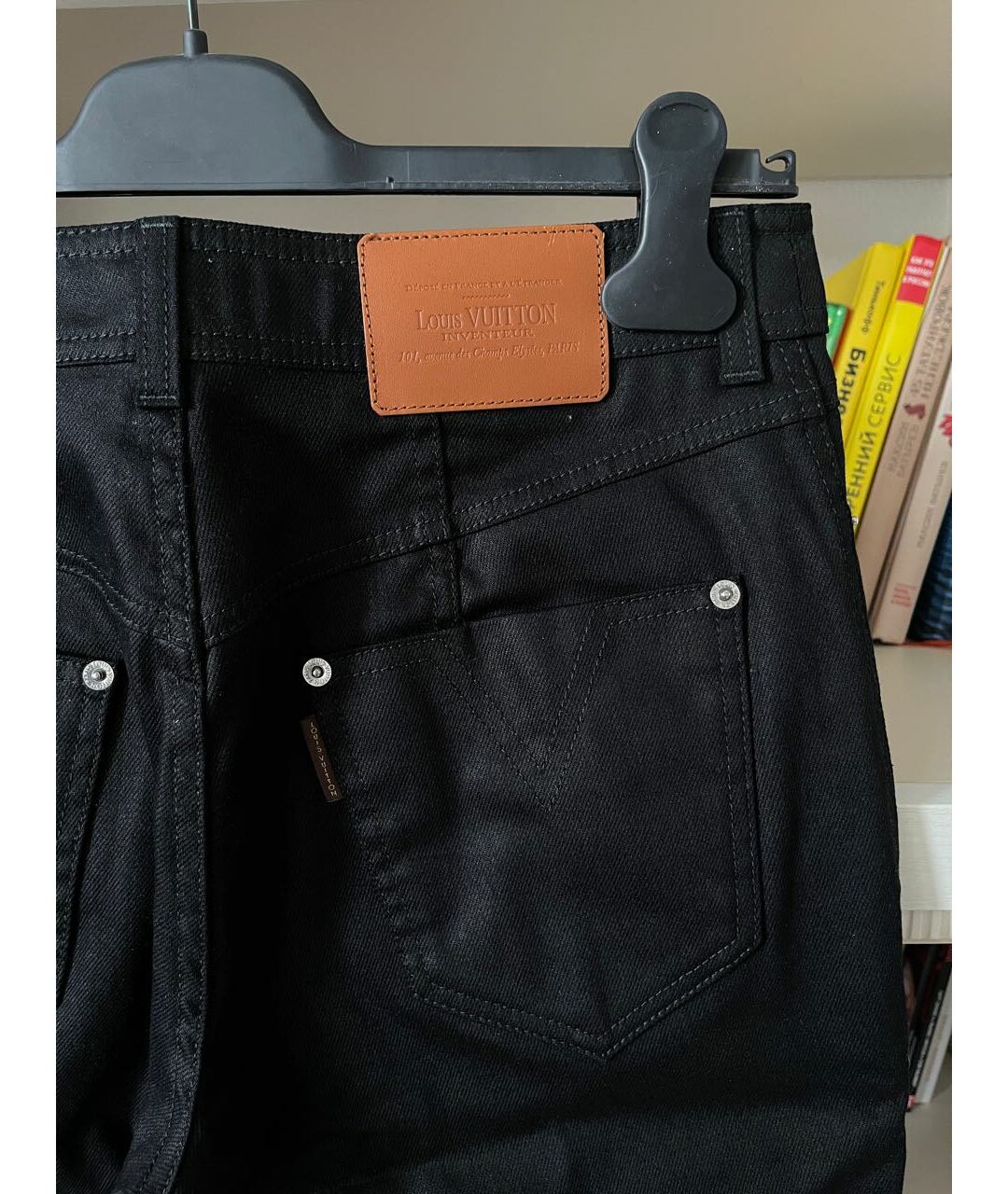 LOUIS VUITTON Черные хлопко-эластановые джинсы слим, фото 6