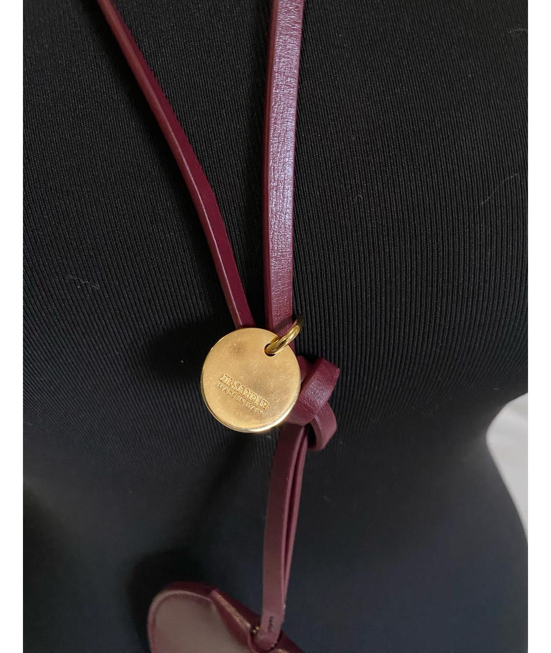 JIL SANDER Бордовый брелок, фото 3