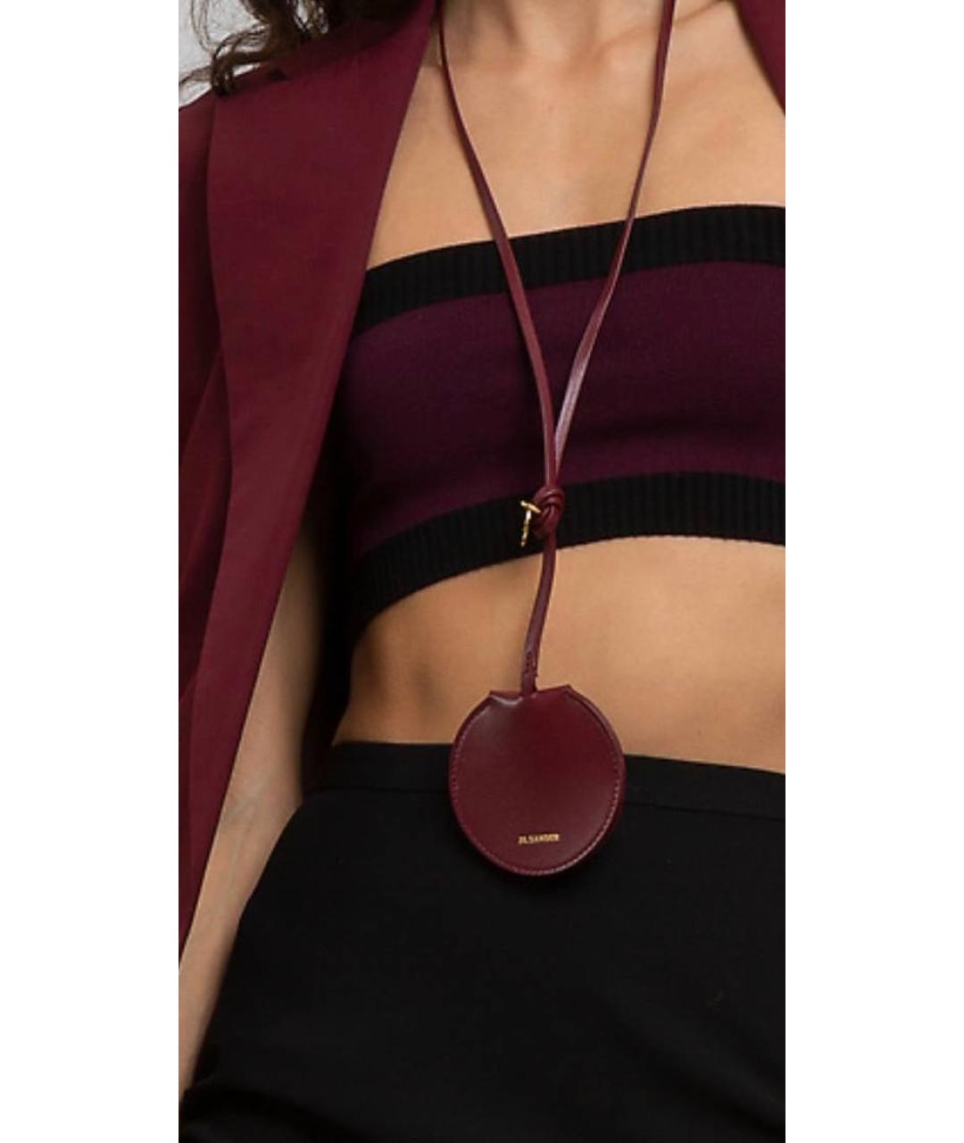 JIL SANDER Бордовый брелок, фото 6