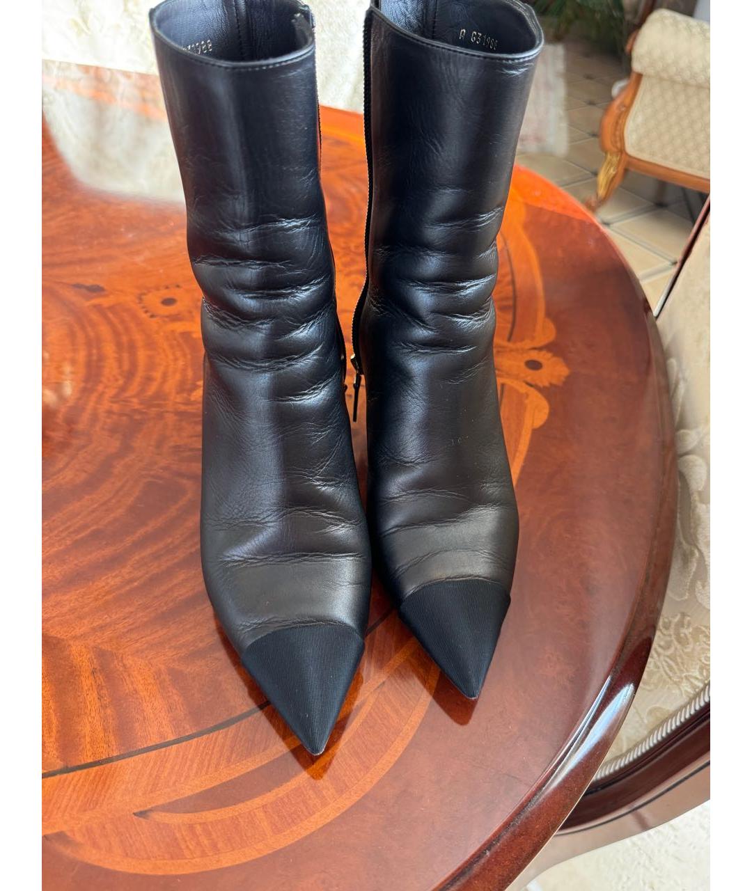 CHANEL Черные кожаные ботильоны, фото 2