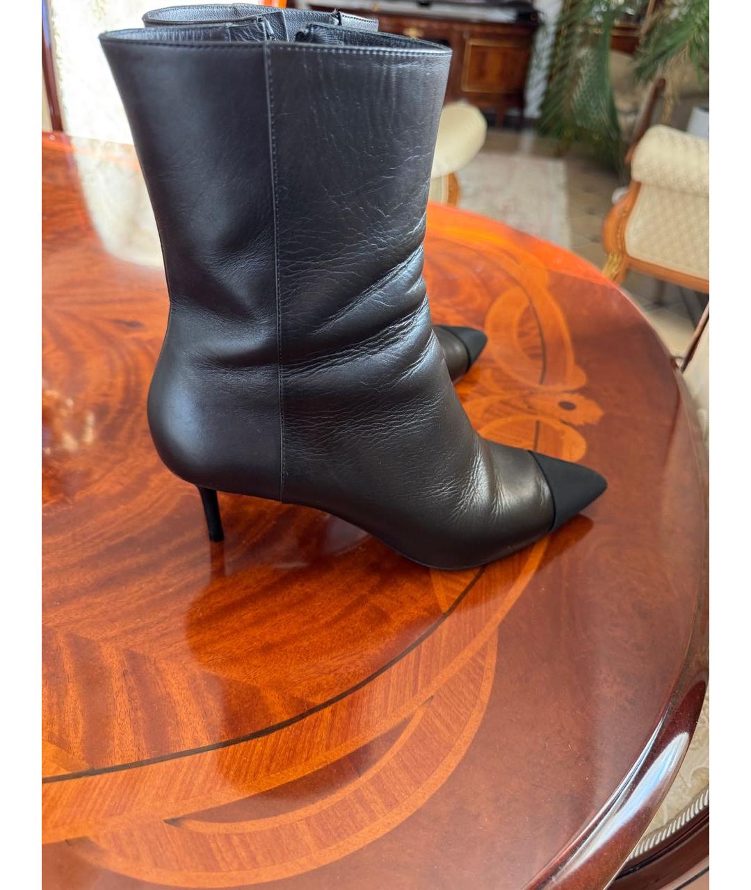CHANEL Черные кожаные ботильоны, фото 7