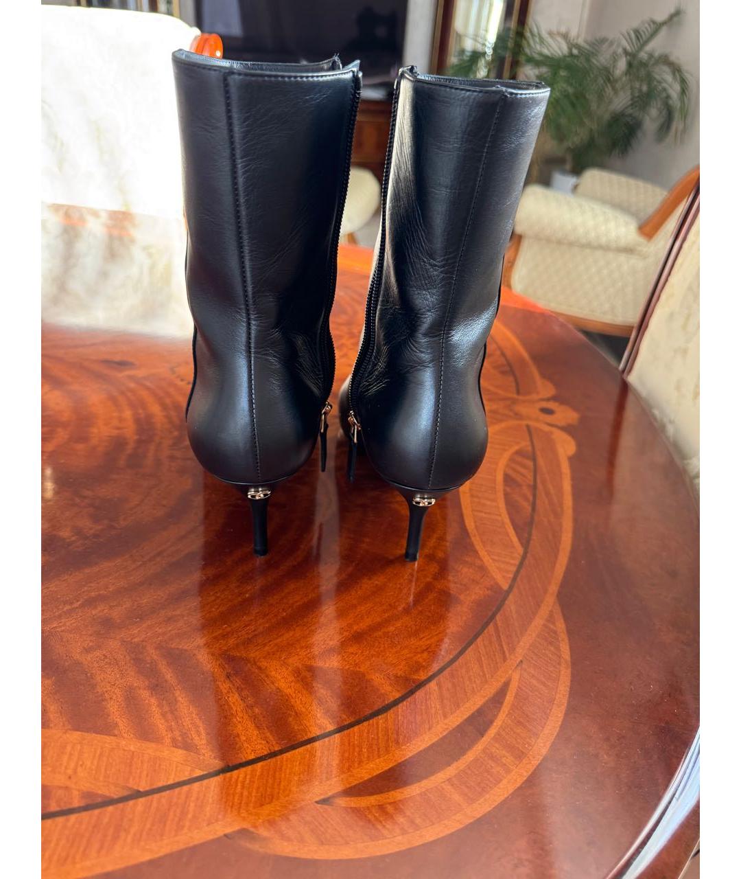 CHANEL Черные кожаные ботильоны, фото 4