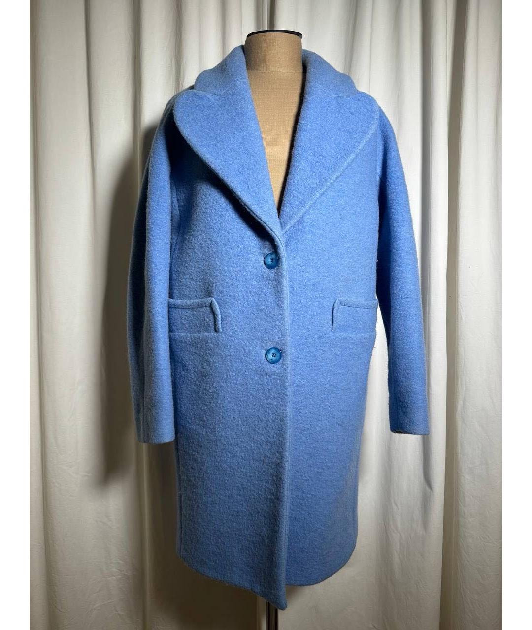 Carven Голубое шерстяное пальто, фото 2