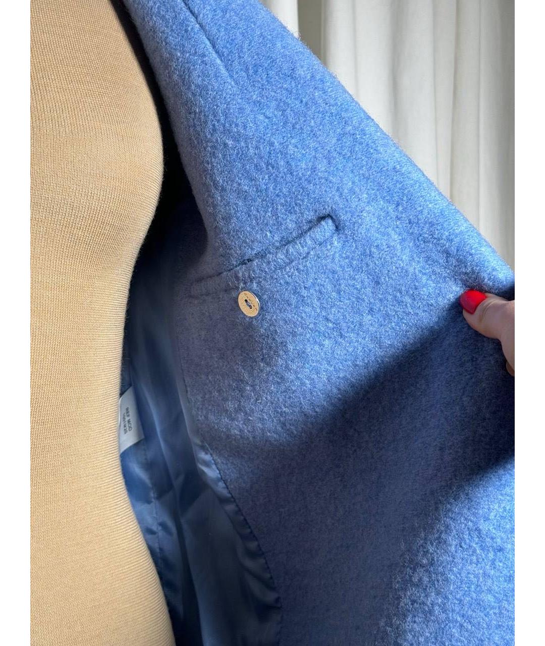 Carven Голубое шерстяное пальто, фото 6