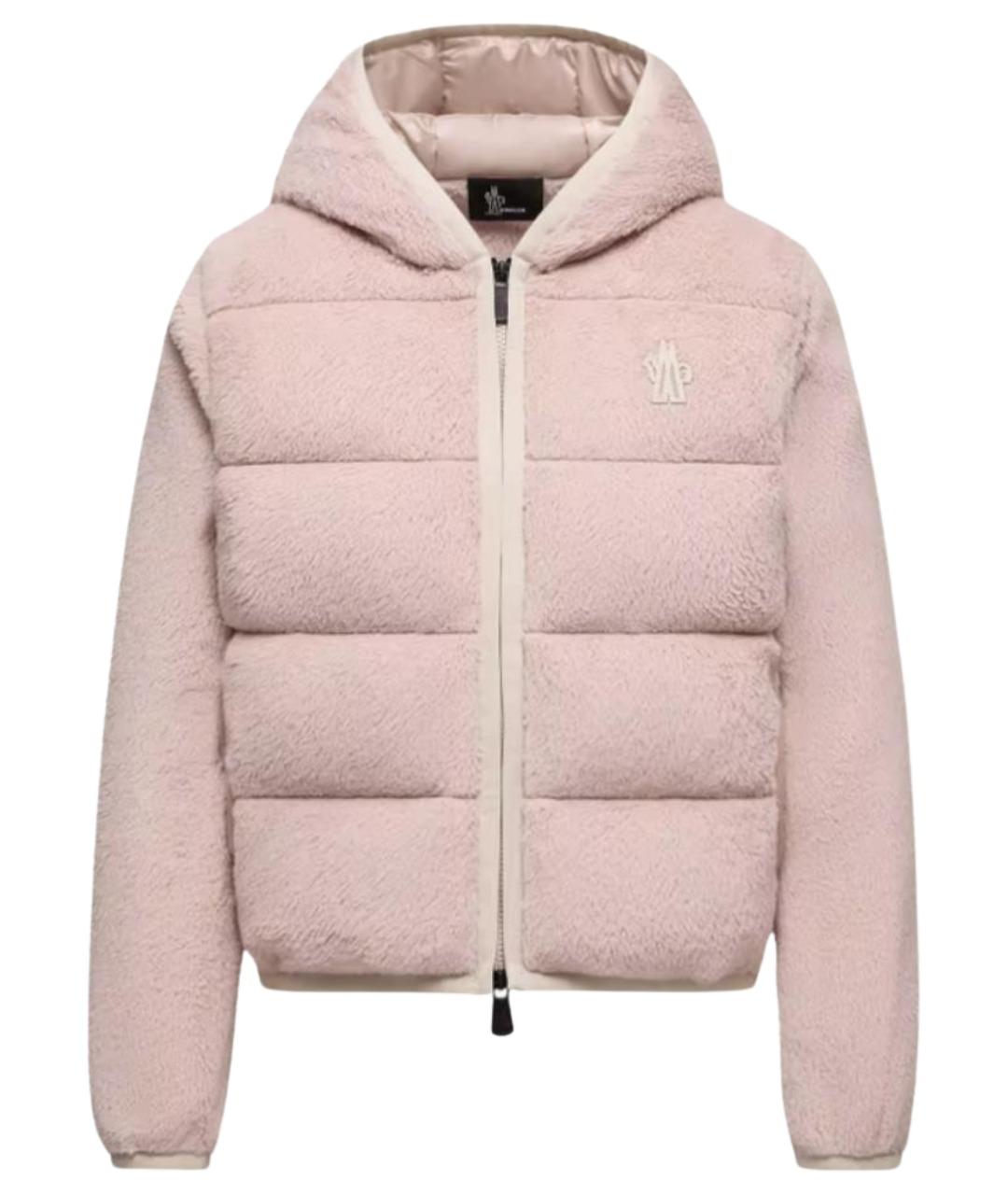 MONCLER GRENOBLE Розовый полиэстеровый пуховик, фото 1