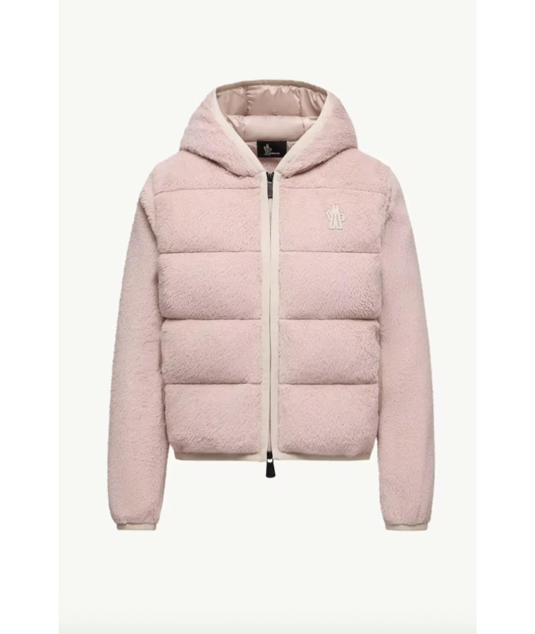 MONCLER GRENOBLE Розовый полиэстеровый пуховик, фото 6