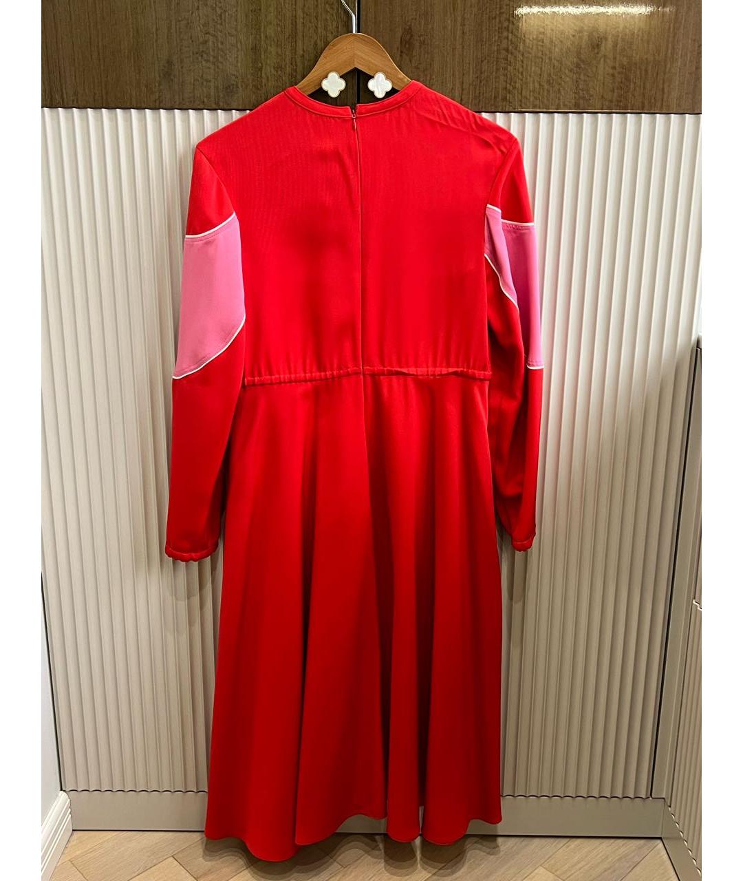 VALENTINO Красное вискозное коктейльное платье, фото 2
