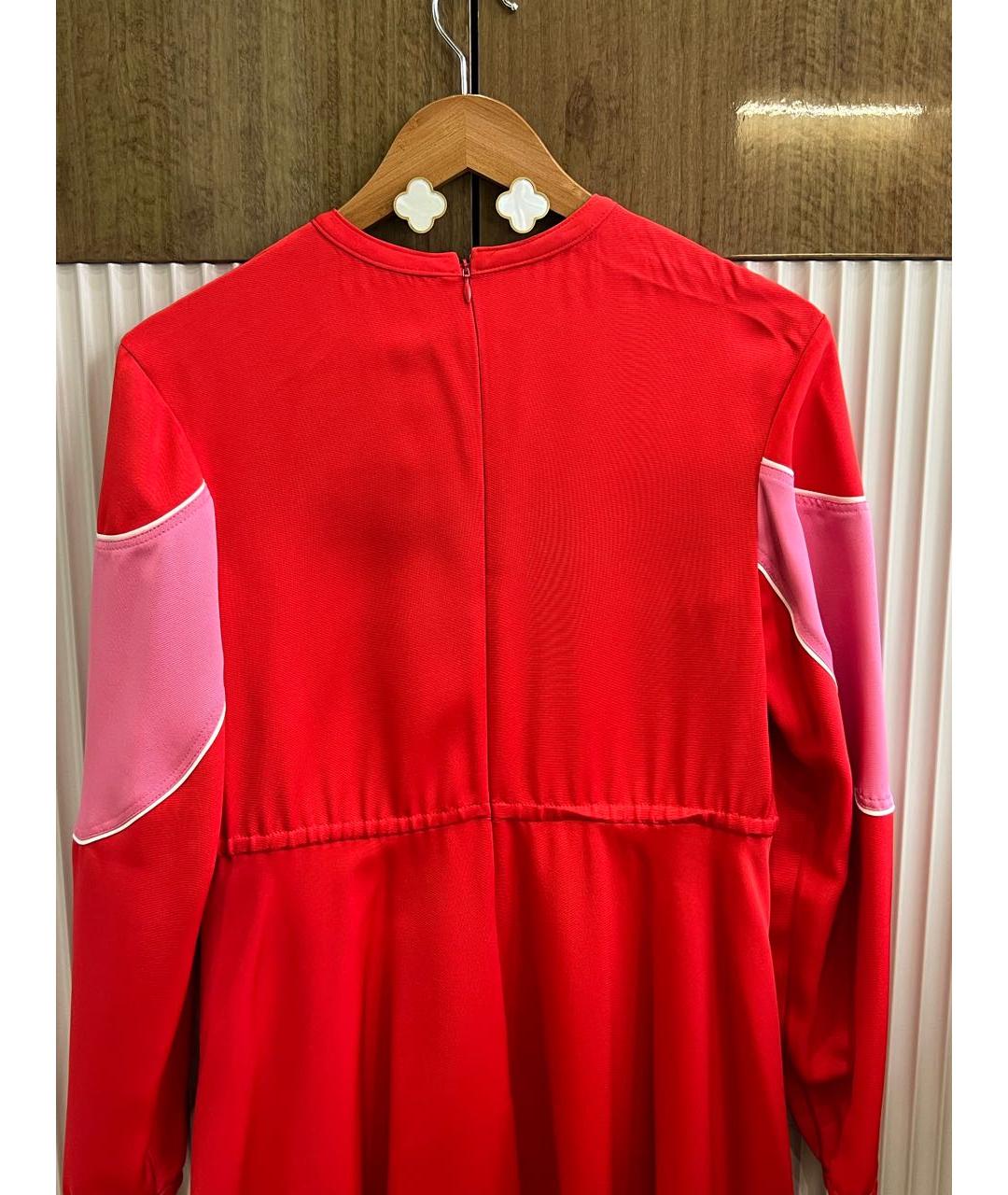 VALENTINO Красное вискозное коктейльное платье, фото 3