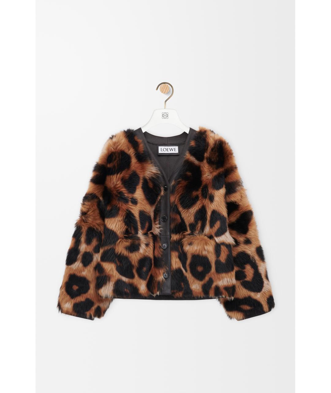 LOEWE Коричневая кожаная куртка, фото 6