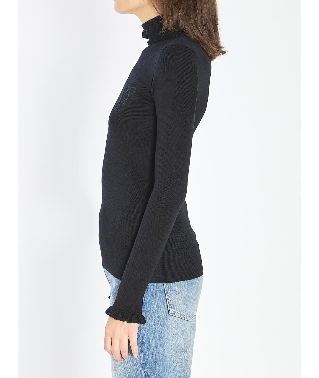 VALENTINO Черный шерстяной джемпер / свитер, фото 4