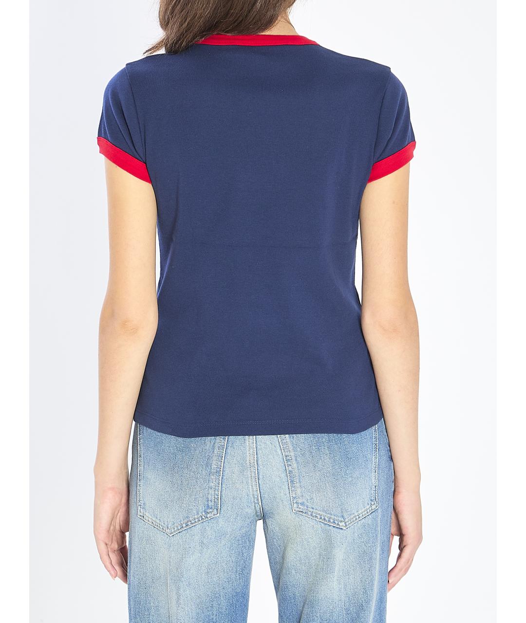 VALENTINO Синяя хлопковая футболка, фото 5