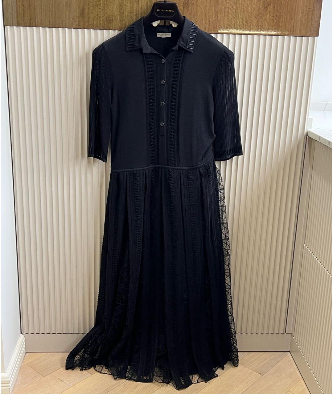 BOTTEGA VENETA Черное шелковое коктейльное платье, фото 9