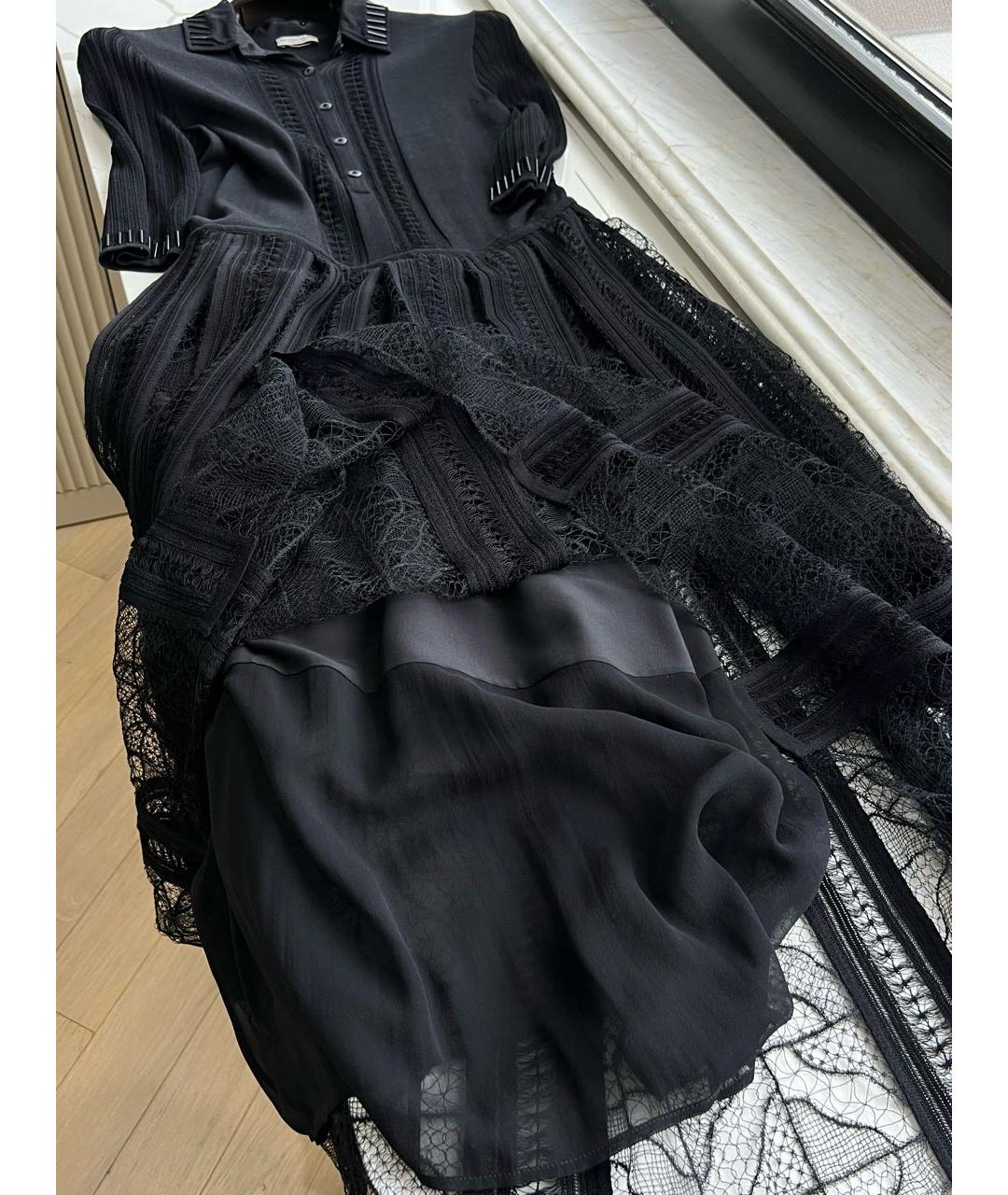 BOTTEGA VENETA Черное шелковое коктейльное платье, фото 8